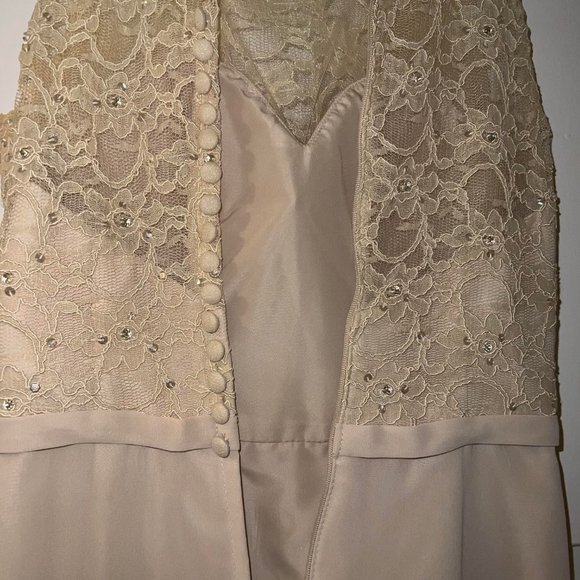 Cream Bridesmaid Dress - Picture 3 of 5